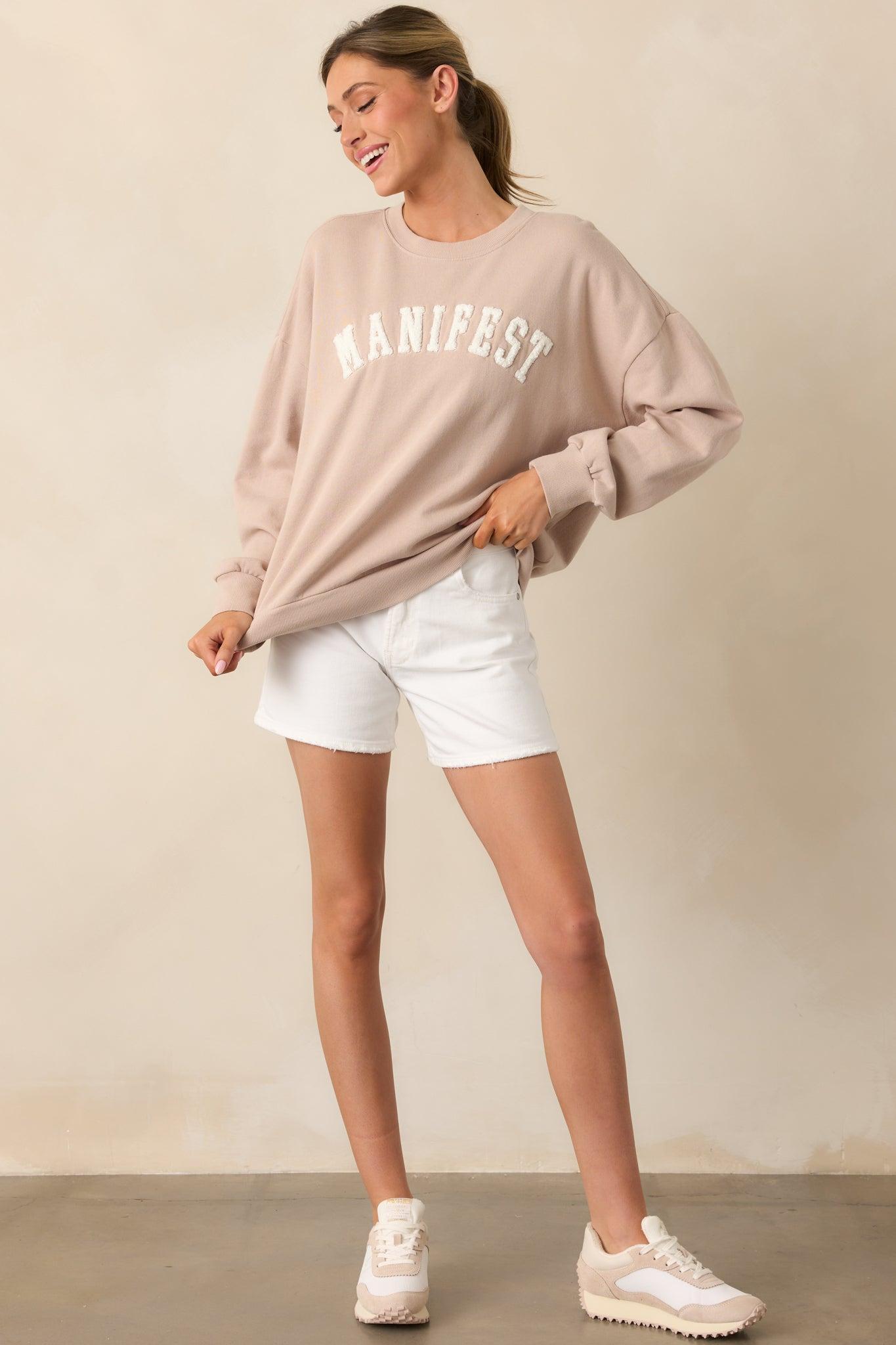 Z Supply Manifest Mushroom Brown Sweatshirt Product Image