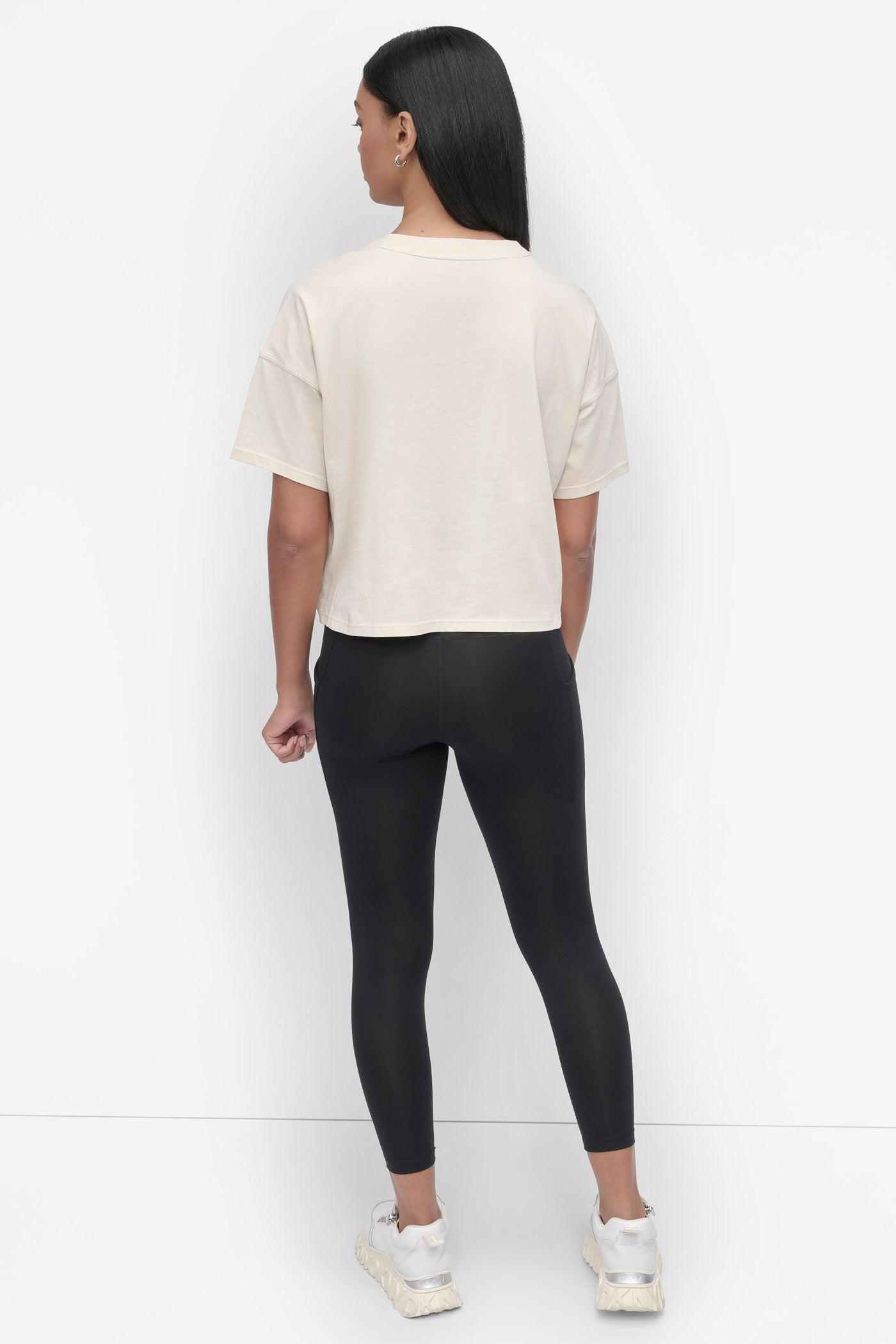 CROPPED OMBRÉ CRYSTAL LOGO TEE Product Image