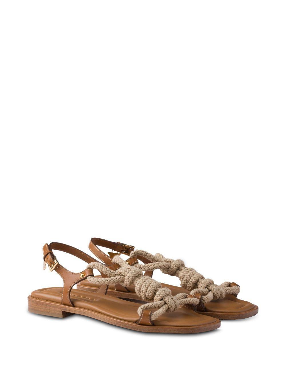 rope-embellished flat sandals Product Image