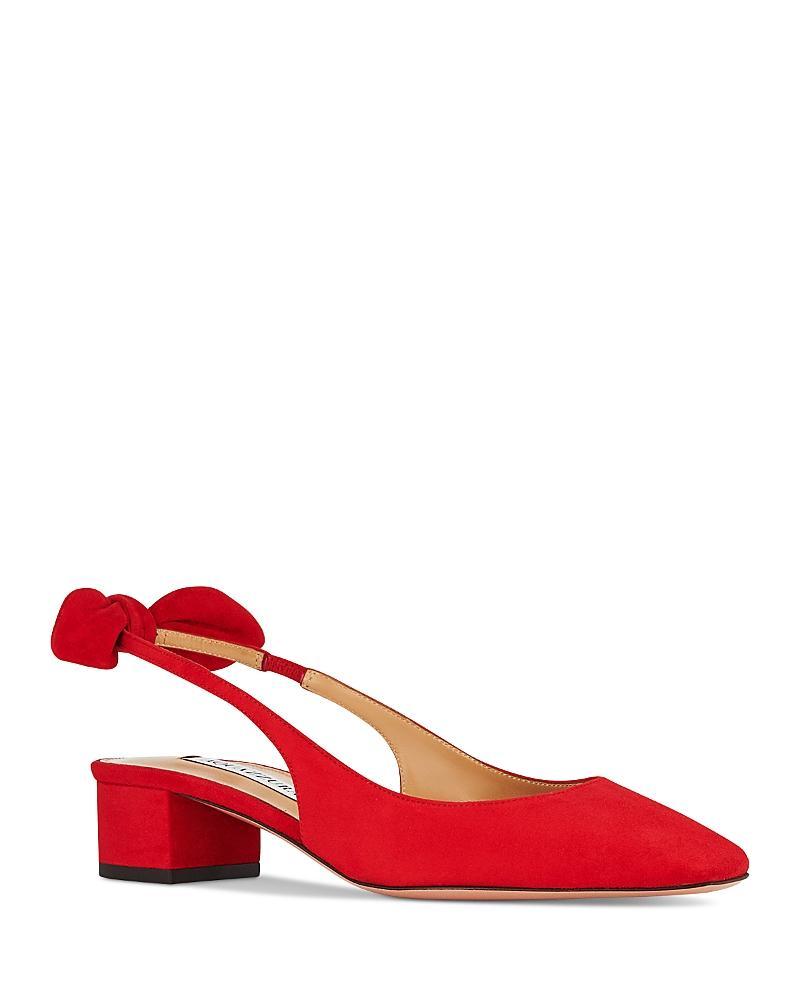 Aquazzura Womens Very Bow Tie 35 Slingback Flats Product Image