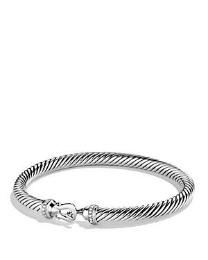 David Yurman Cable Buckle Bracelet with Diamonds, 5mm Product Image