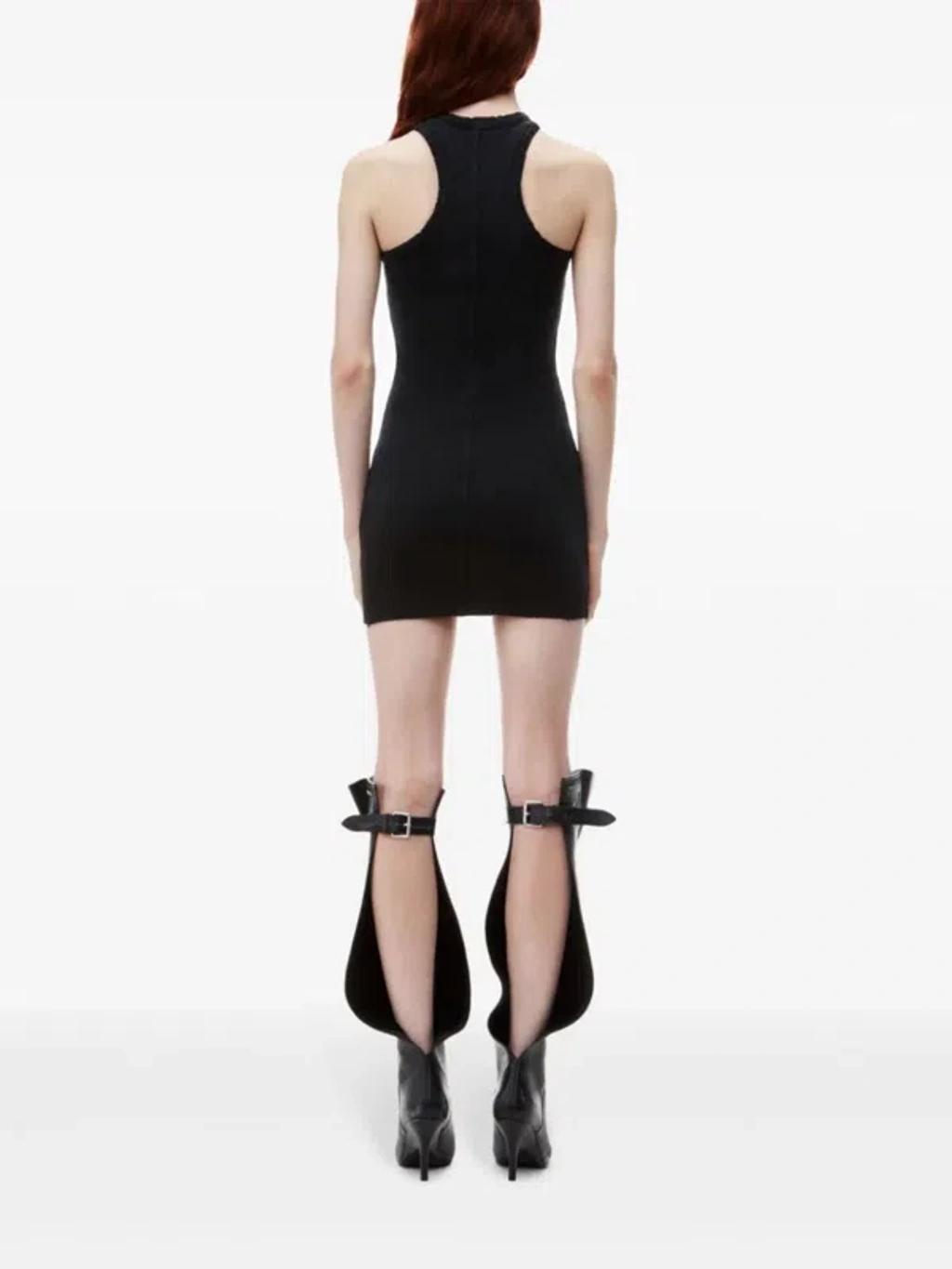 ALEXANDER WANG T T By Alexander Wang Ribbed Tank Top Dress In 027a Washed Magnet Product Image