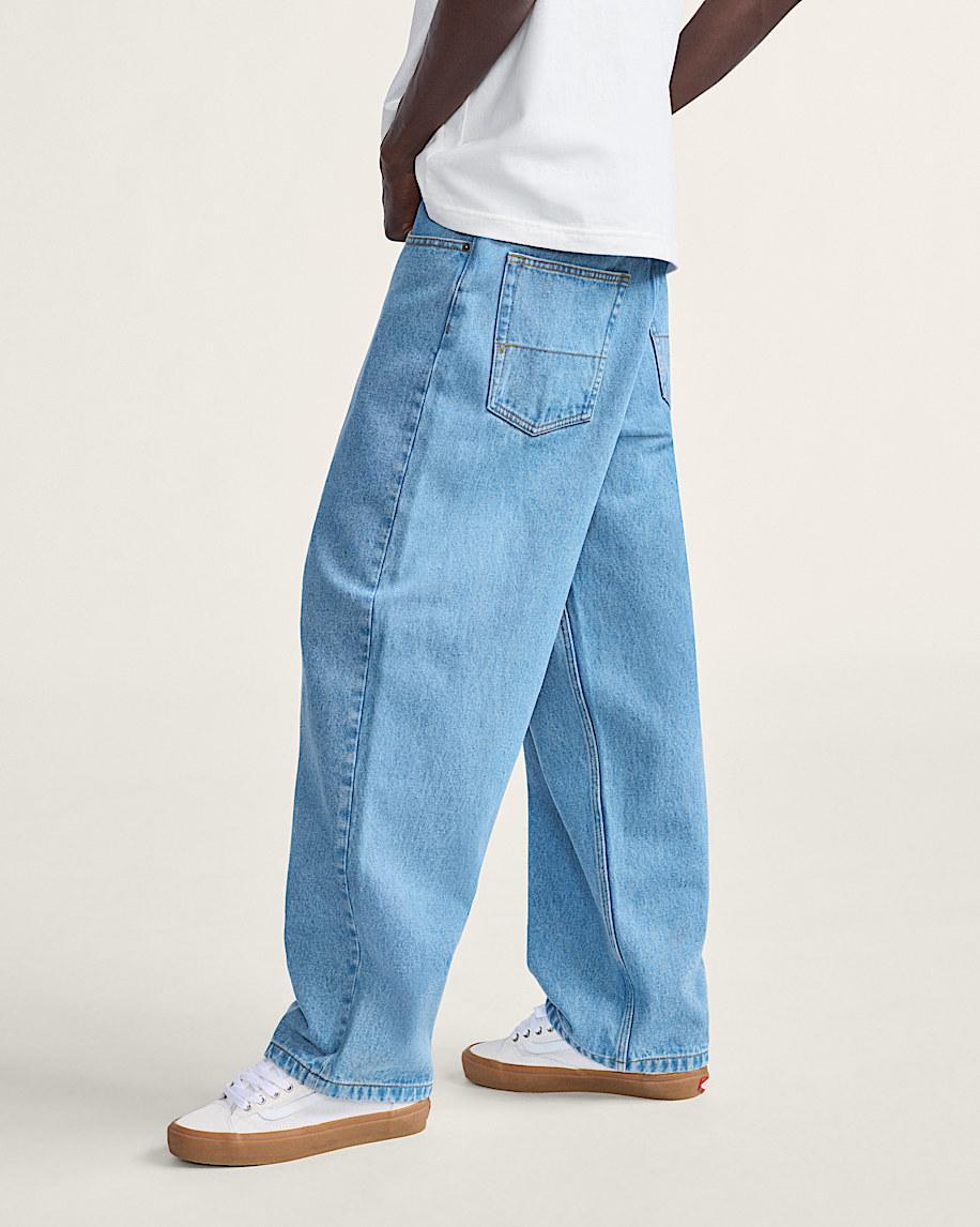 Check-5 Baggy Denim Pants in Stonewash Blue| Vans US Product Image