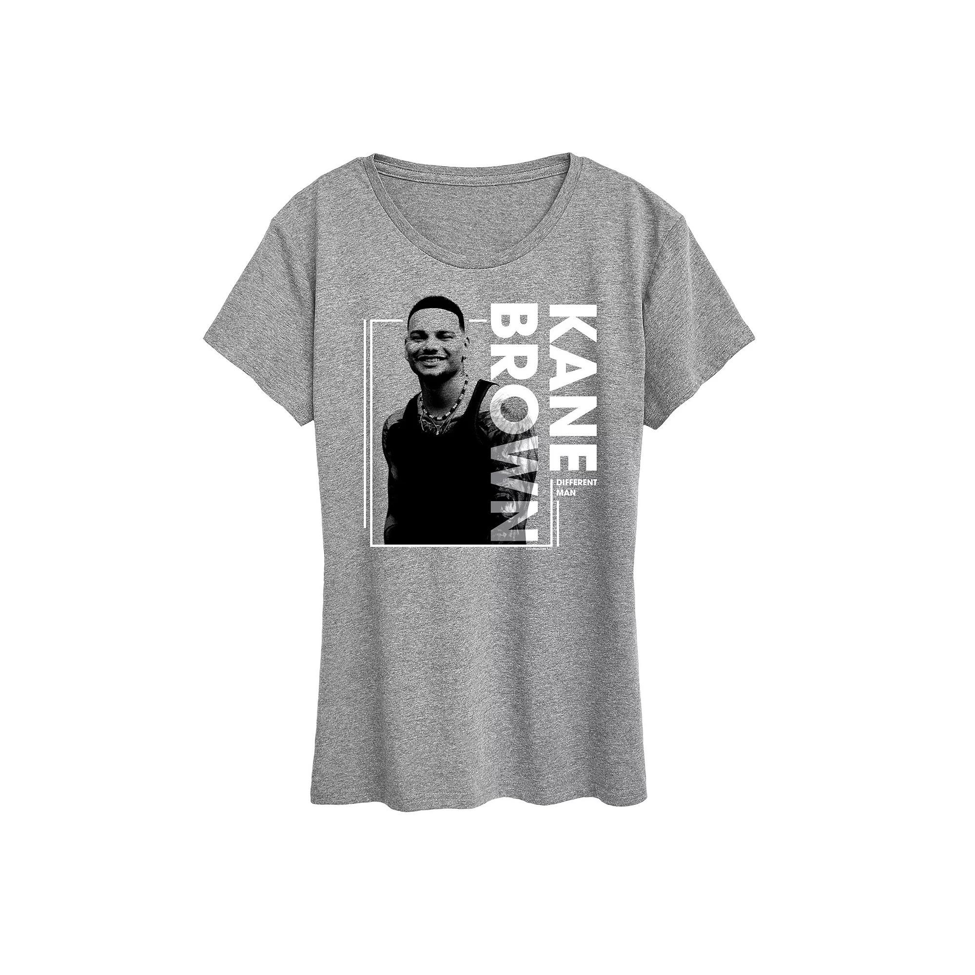 Womens Kane Brown White Lines Graphic Tee Grey Green Product Image