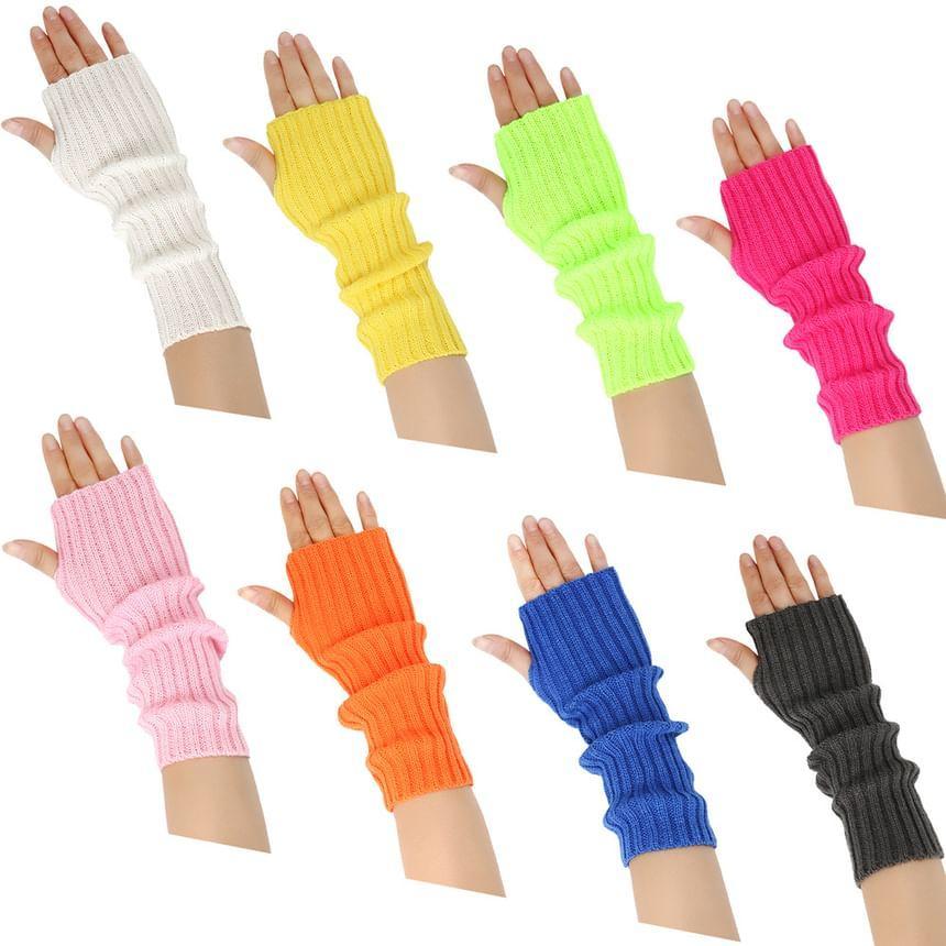 Plain Knit Arm Sleeves Product Image