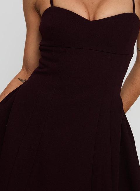 Abdul Mini Dress Wine Product Image