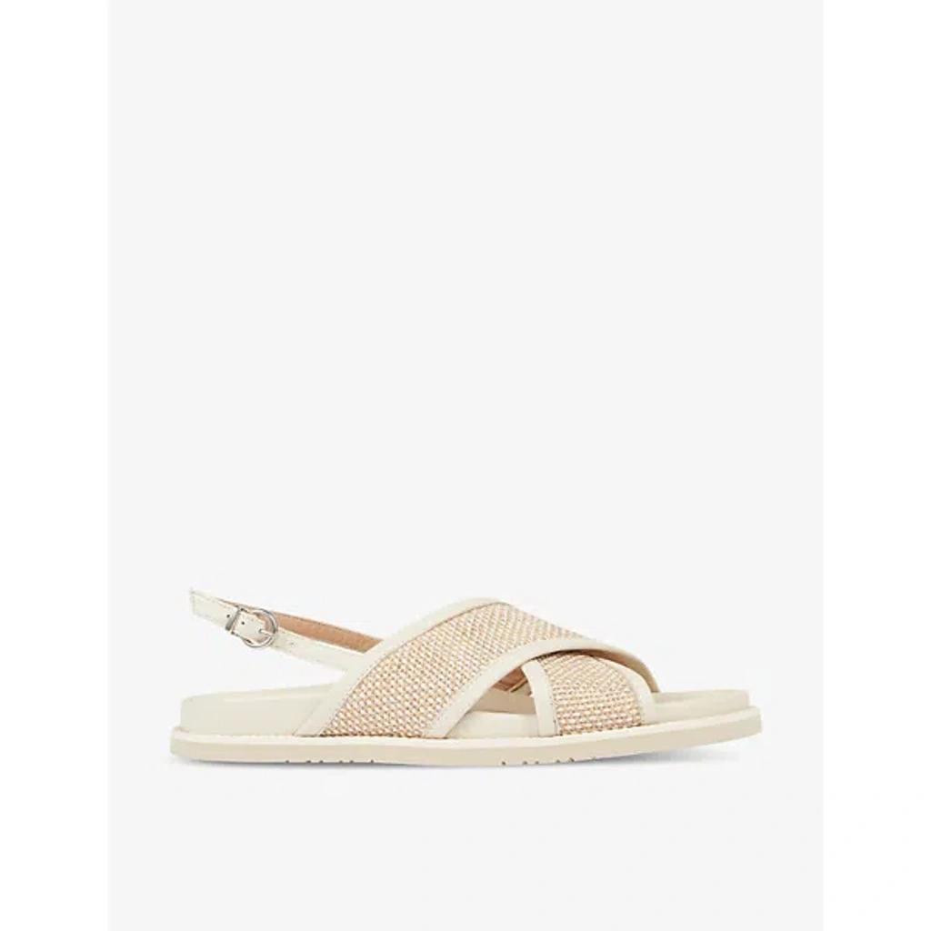 LK BENNETT Womens Cre-ecru Noa Criss-cross Woven Sandals Product Image
