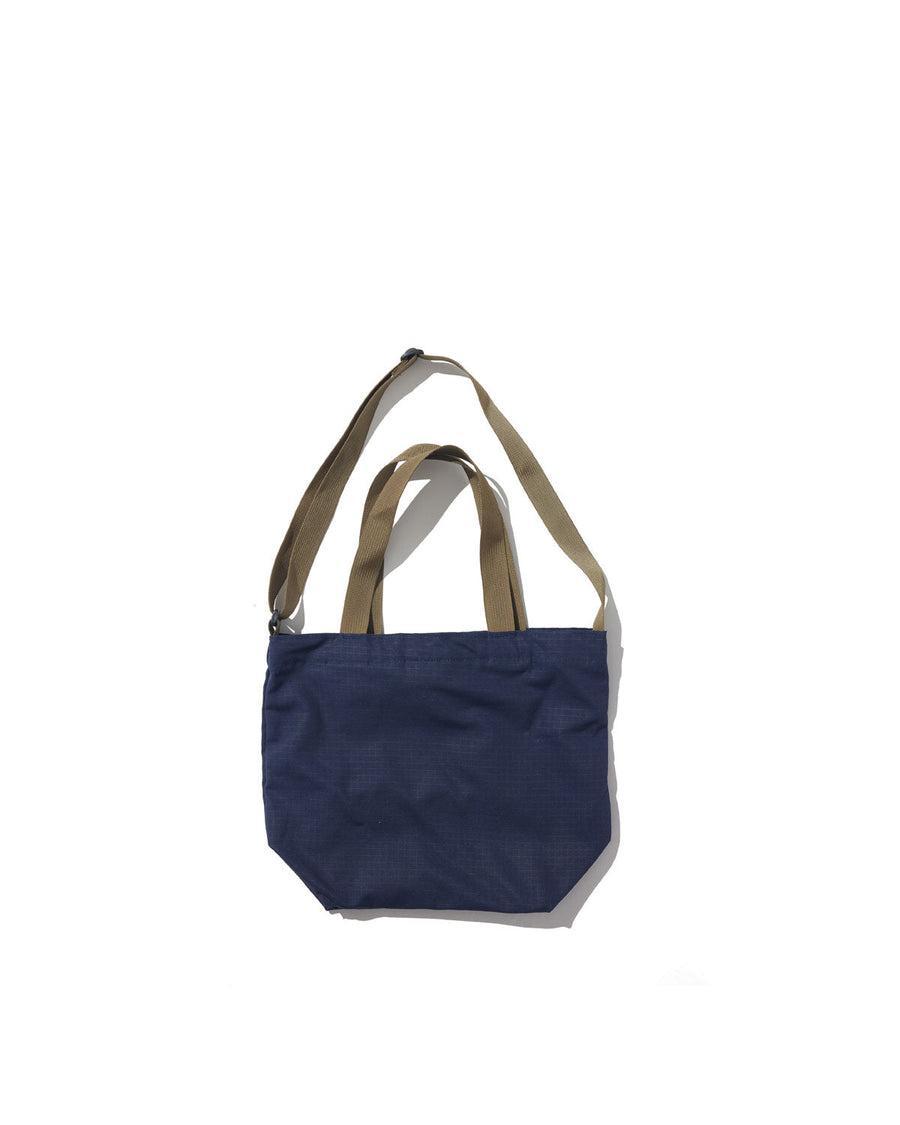 Mini Packable Tote / Navy x Tan Product Image