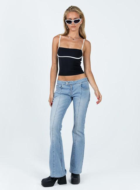 Maidenwell Contrast Top Black Product Image