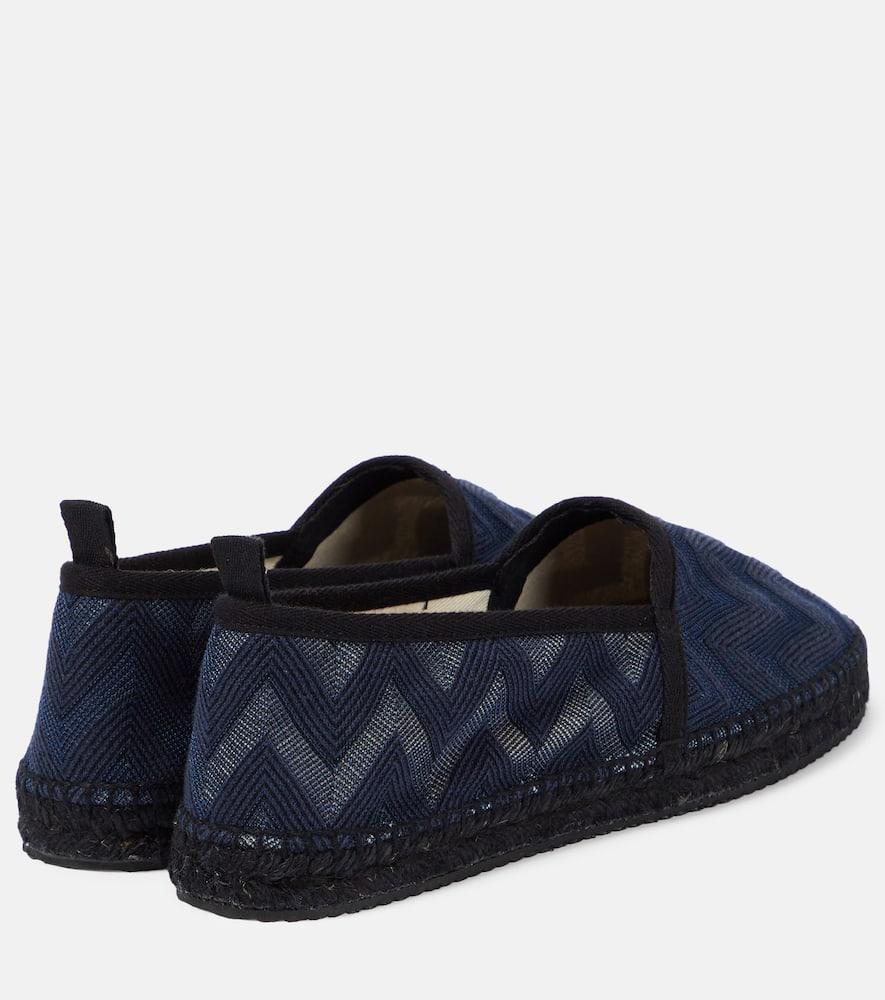 MISSONI Elle Zig Zag Espadrilles In Blu Blu E Verdi Product Image