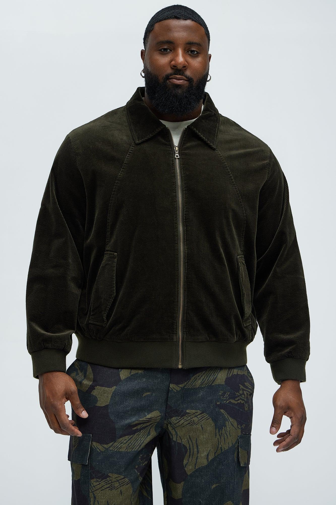 Anderson Corduroy Zip Jacket - Green Product Image