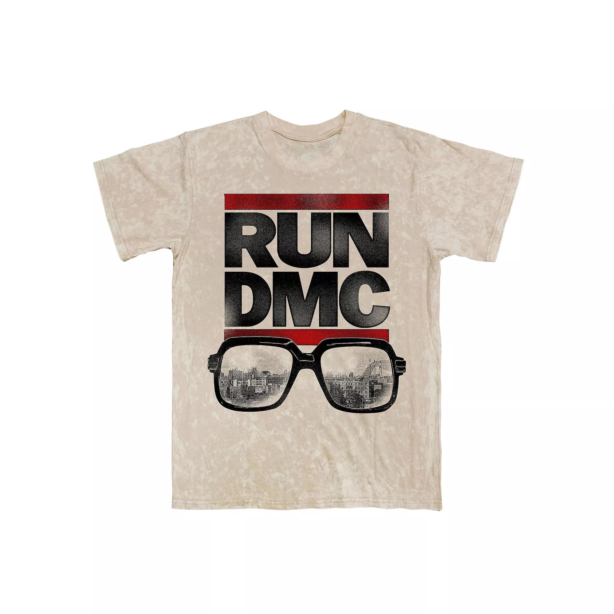 Men's Run DMC NYC Glasses Mineral Wash Graphic Tee, Size: Medium, Natural Mineral Blue Product Image