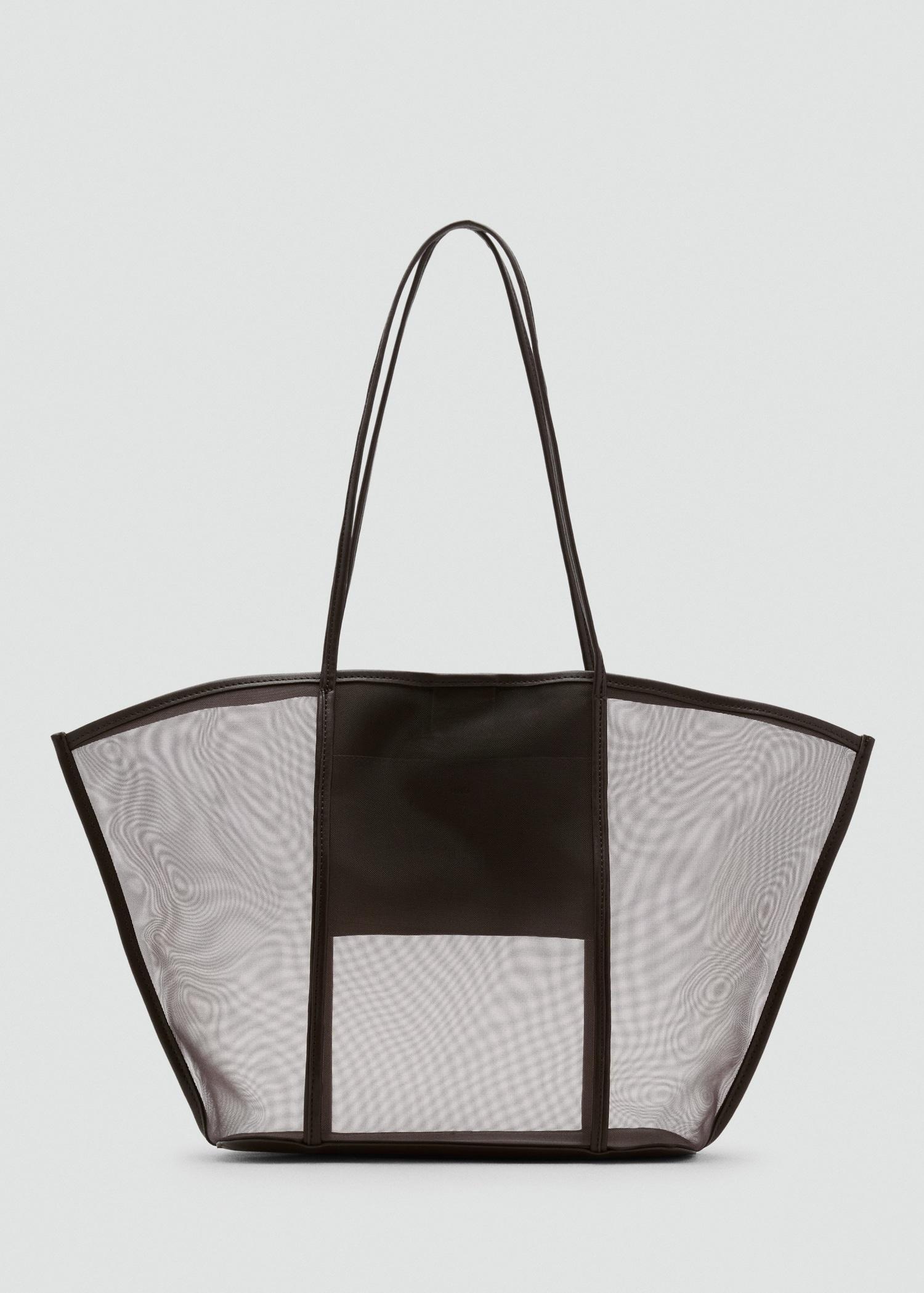Semi-transparent shopper bag - Women | MANGO USA Product Image