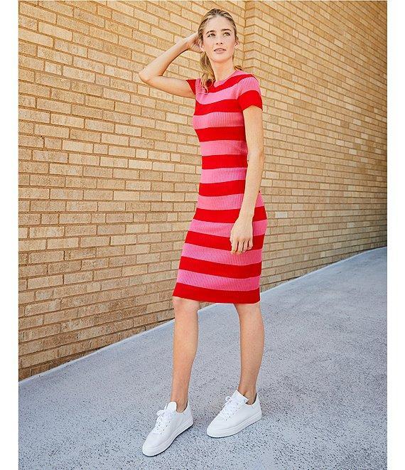 Copper Key Rugby Stripe Sweater Dress Product Image