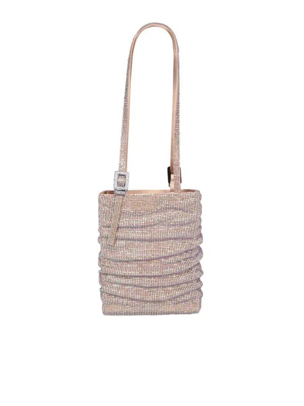 BENEDETTA BRUZZICHES Rhinestones Tote Bag In Pink Product Image