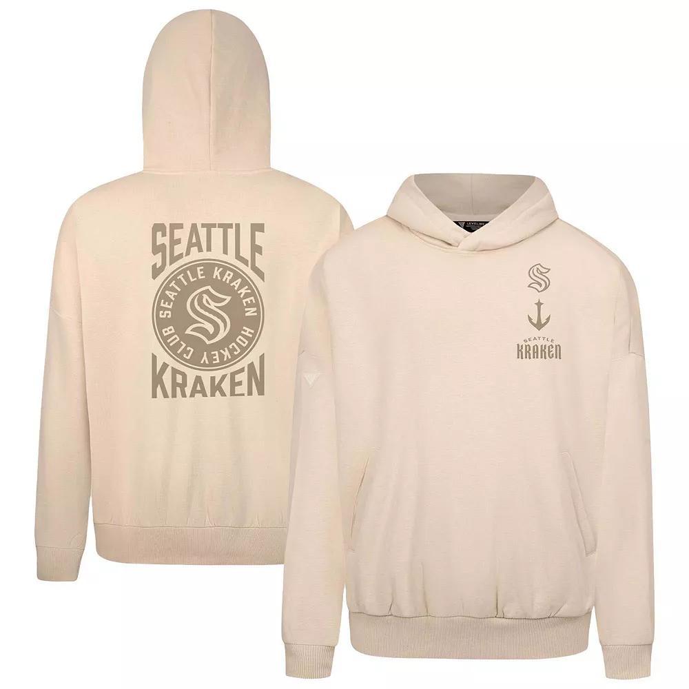 Mens Levelwear Cream Seattle Kraken Contact Stamp Pullover Hoodie Product Image