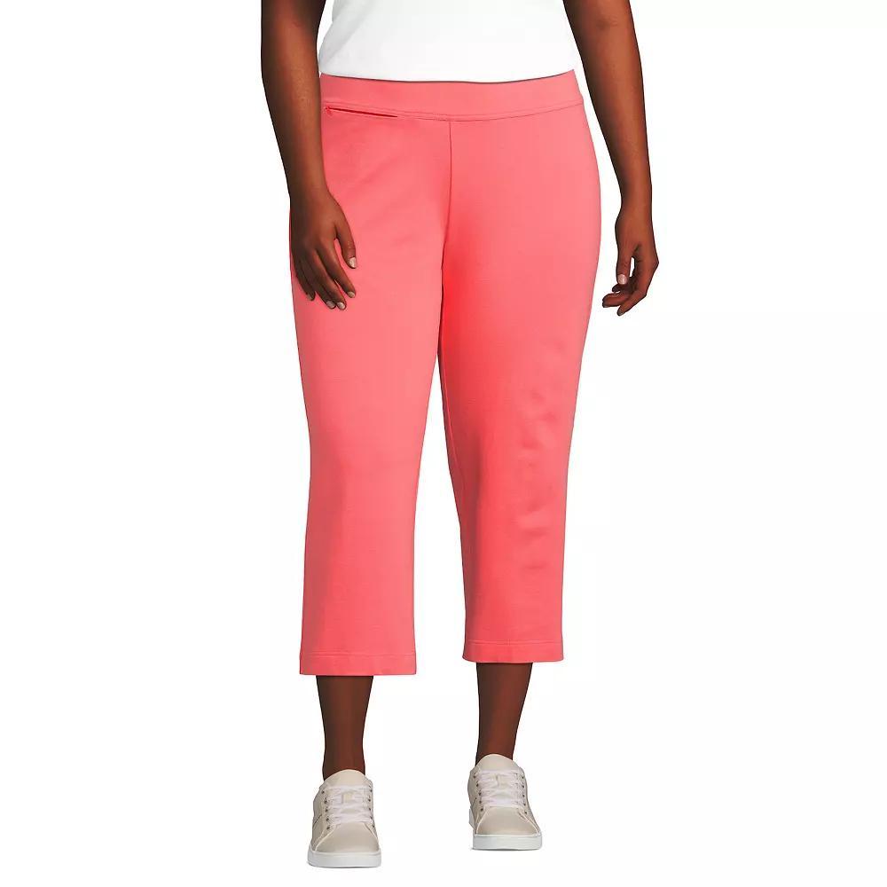 Petite Lands' End Starfish Straight-Leg Pull-On Crop Pants, Women's, Size: Medium Petite, Deep  Blue Product Image