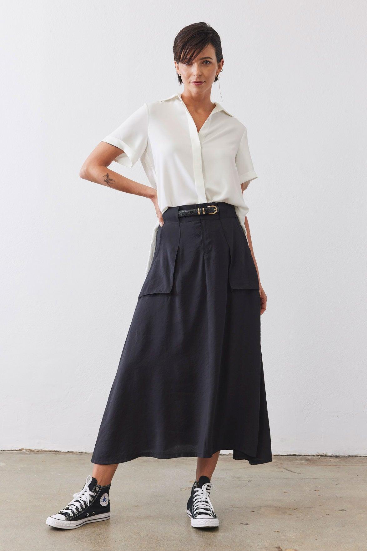 Light Poplin Utility Skirt Product Image