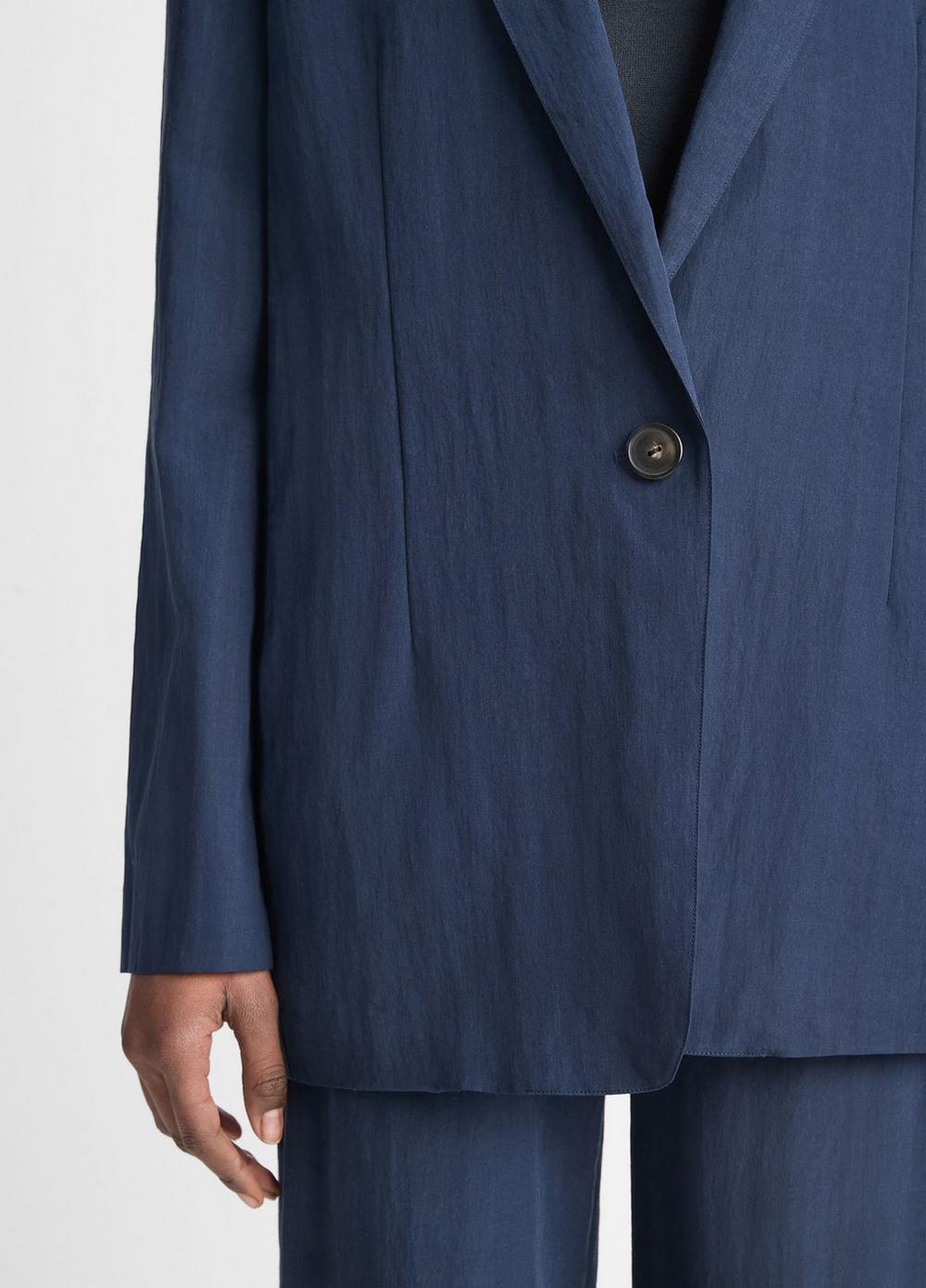 Womens Relaxed Textured Blazer, Light Coastal Blue, Size 6 Vince Product Image