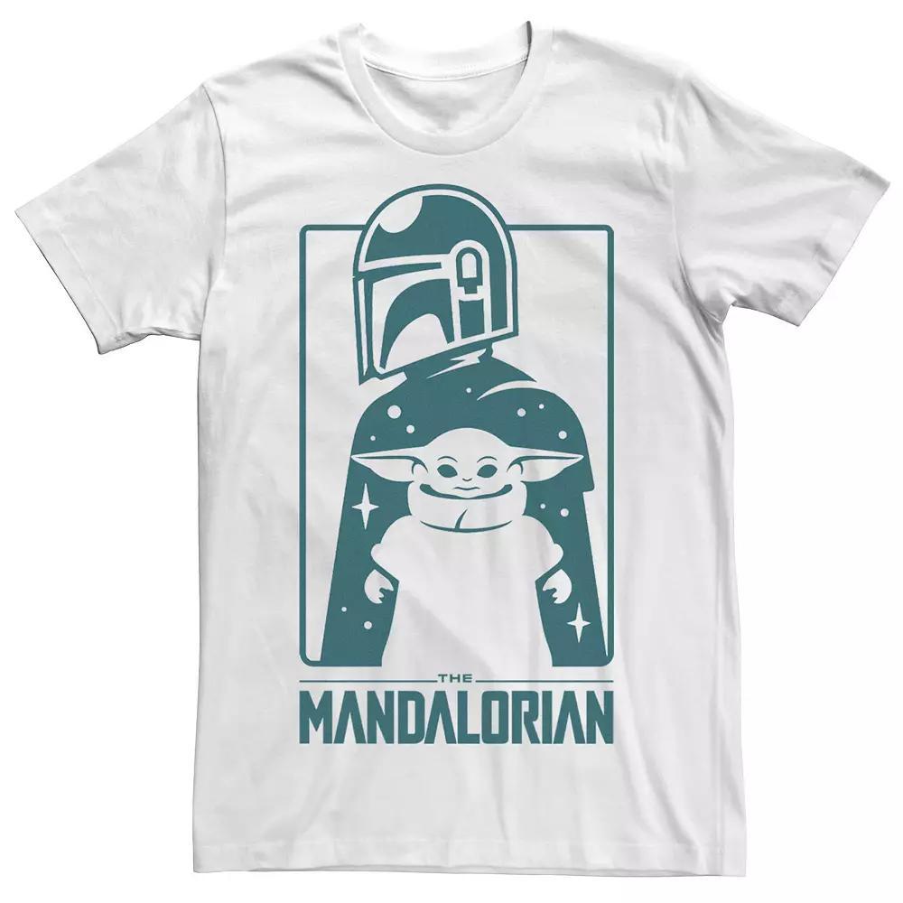 Big & Tall Star Wars Mandalorian Cute Silhouette Tee, Men's, Size: 3XL, White Product Image