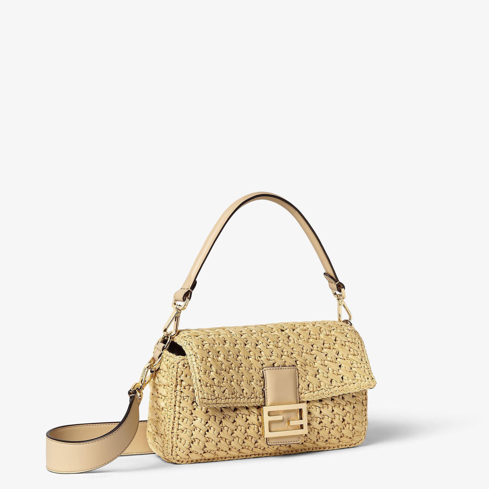 BaguetteBeige viscose fibre crochet bag Product Image