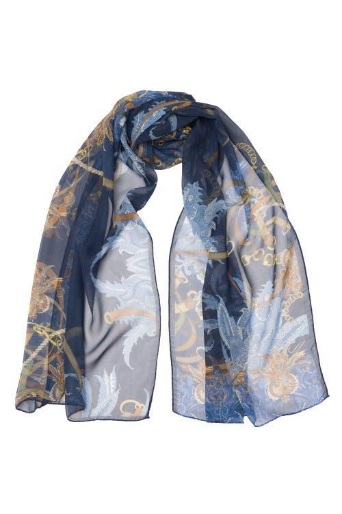 Elizabetta Alessandra - Long Sheer Silk Scarf for Women in Black at Nordstrom Product Image