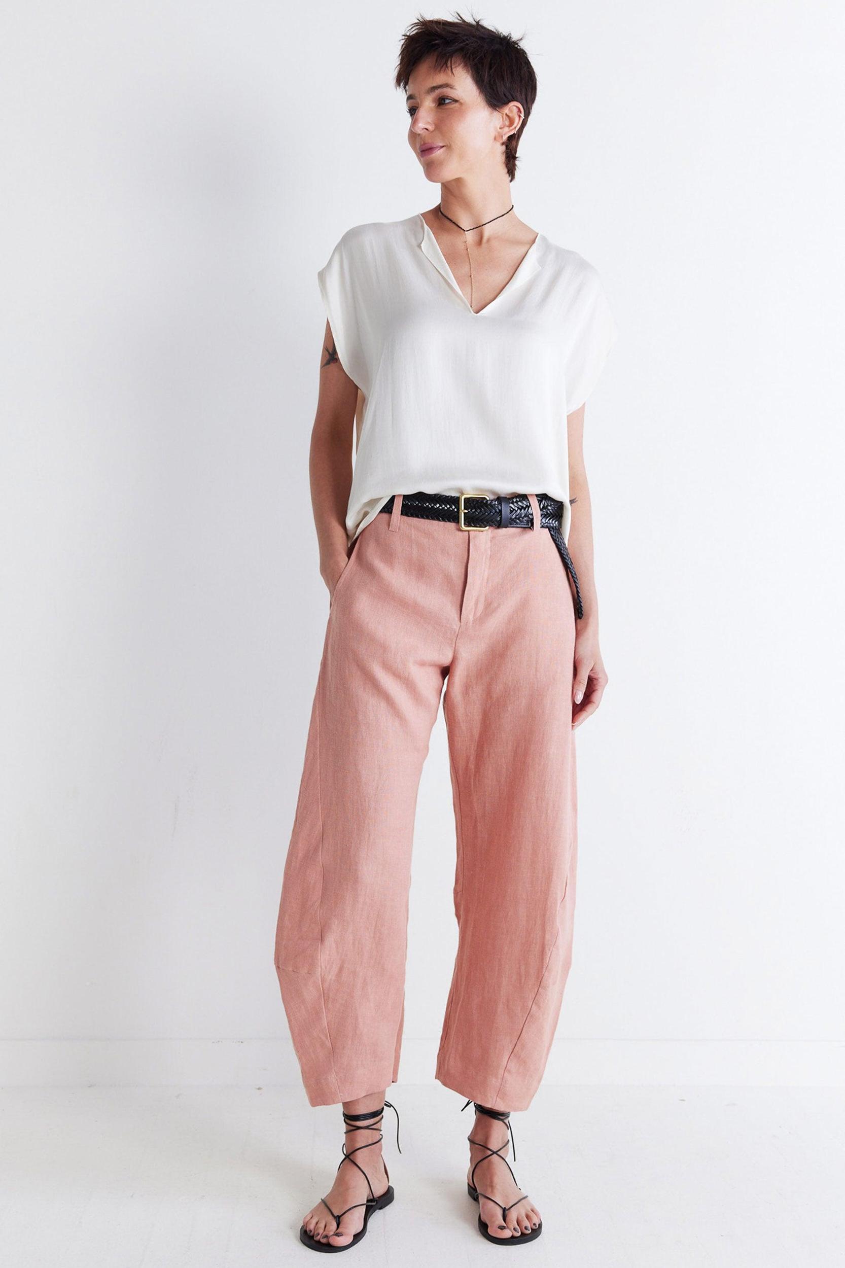 The Uptown Loose Linen Pants Product Image