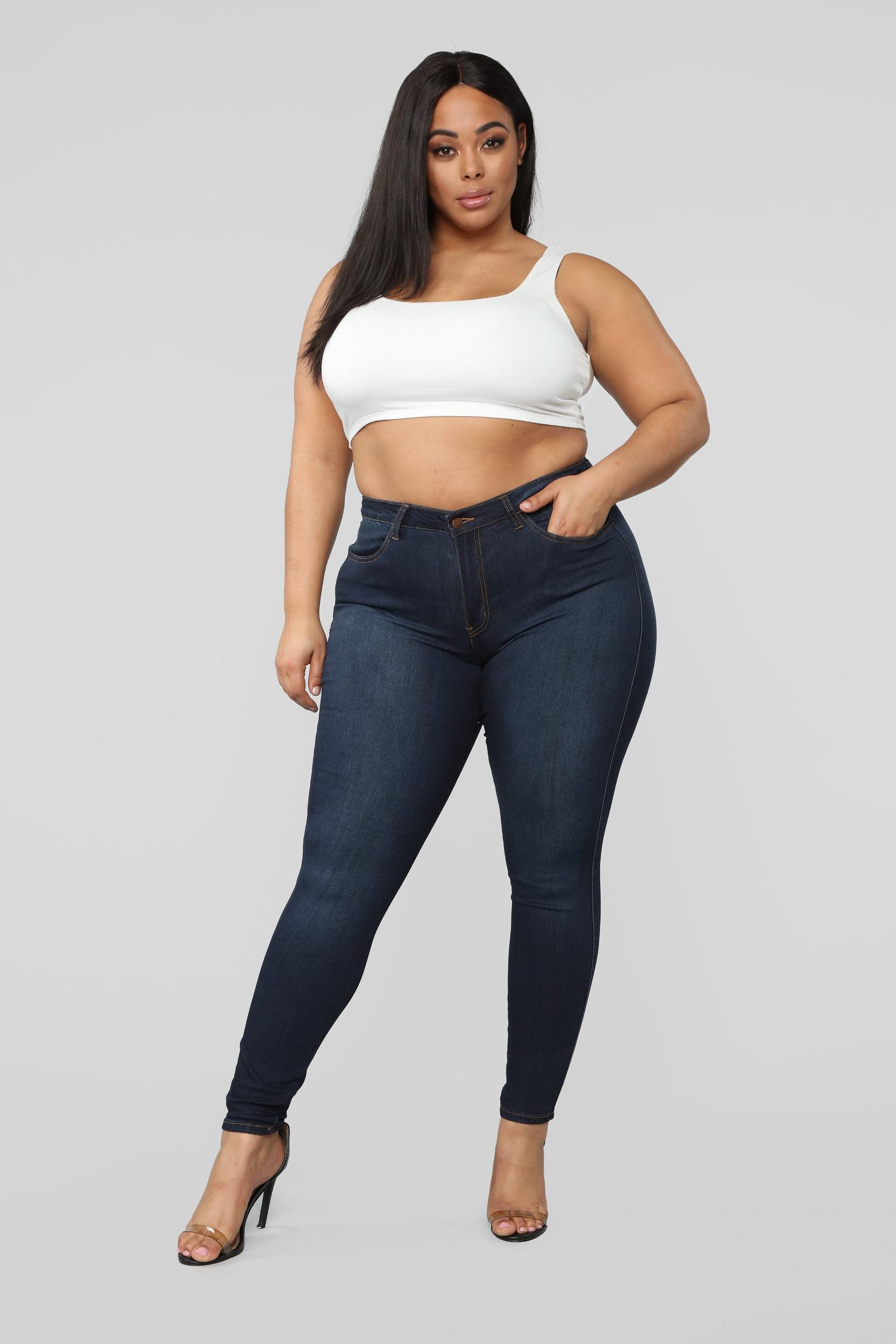 Classic Mid Rise Skinny Jeans - Dark Denim Product Image