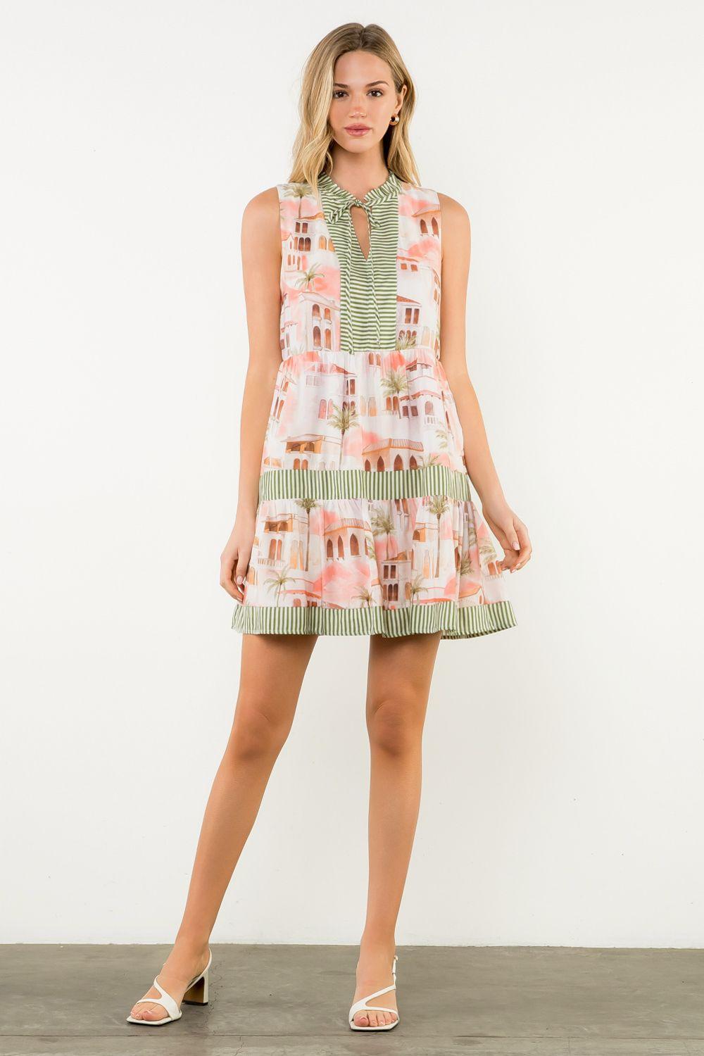 SLEEVELESS PRINT DRESS Product Image