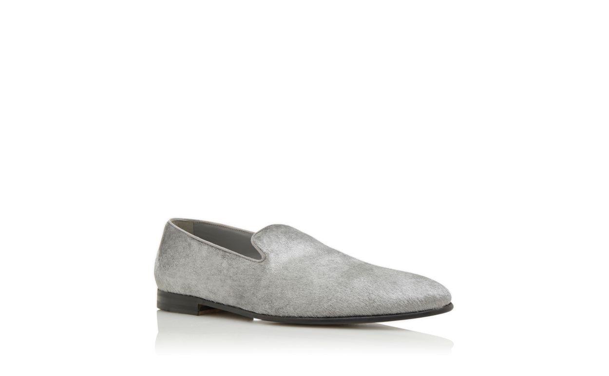 MARIO Silver Calf Hair Loafers Product Image