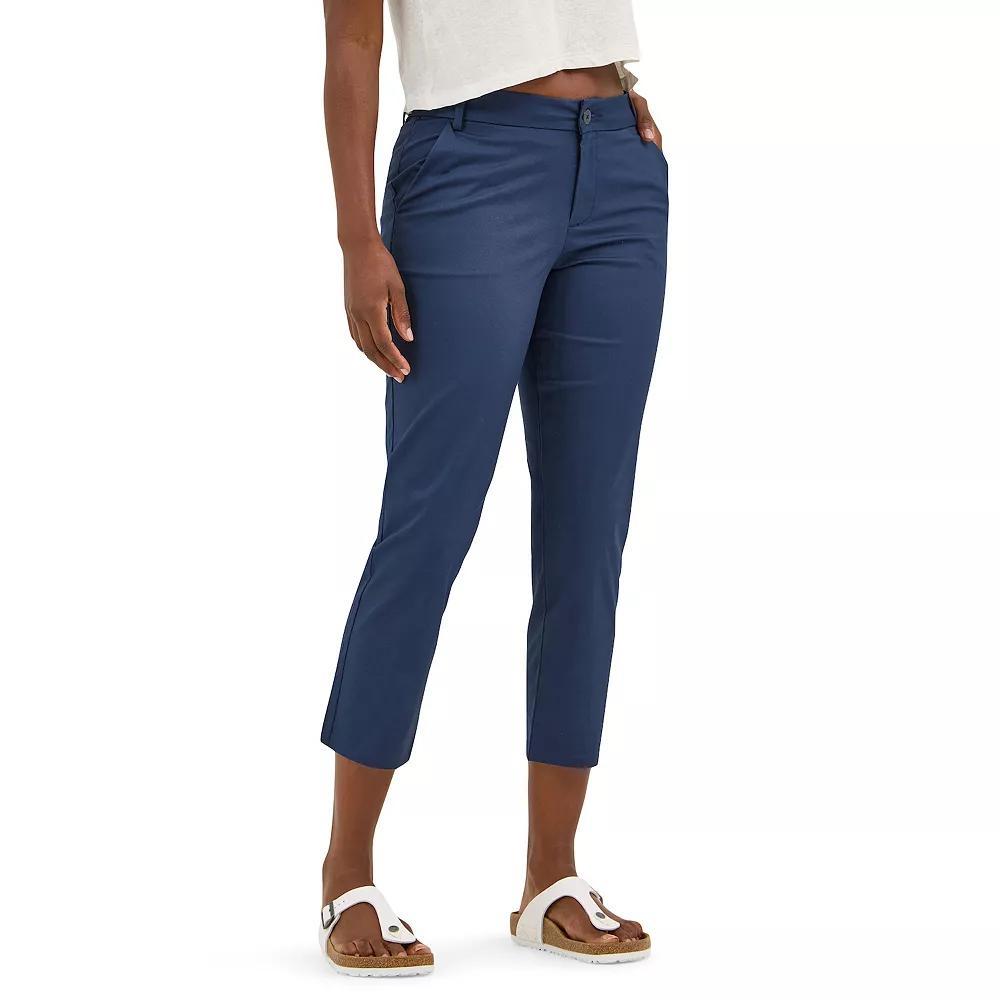Women's Lee® Wrinkle Free Capri Pants, Size: 14, Mood Blue Product Image