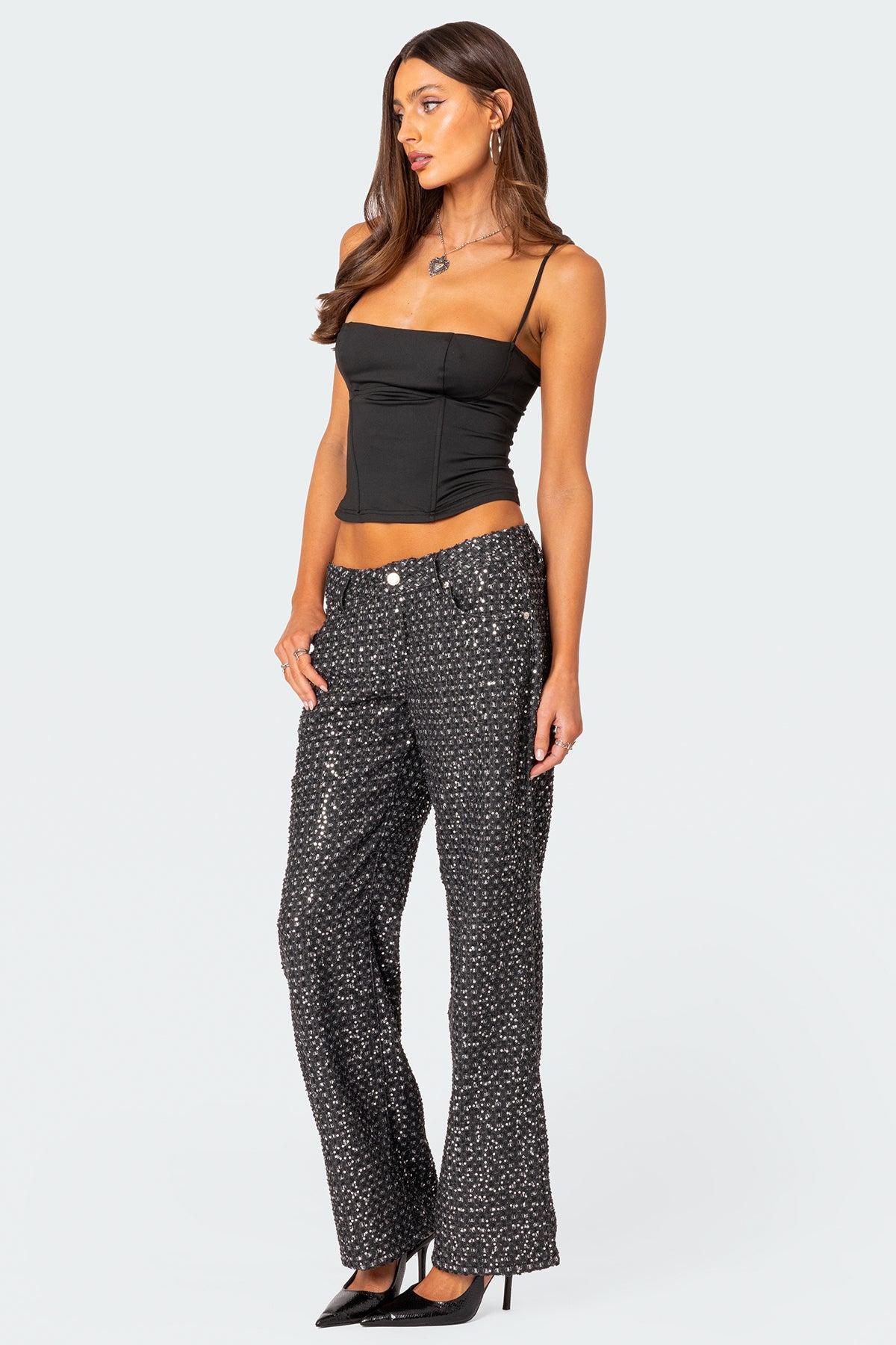 Nyah Sequin Loose Fit Jeans Product Image