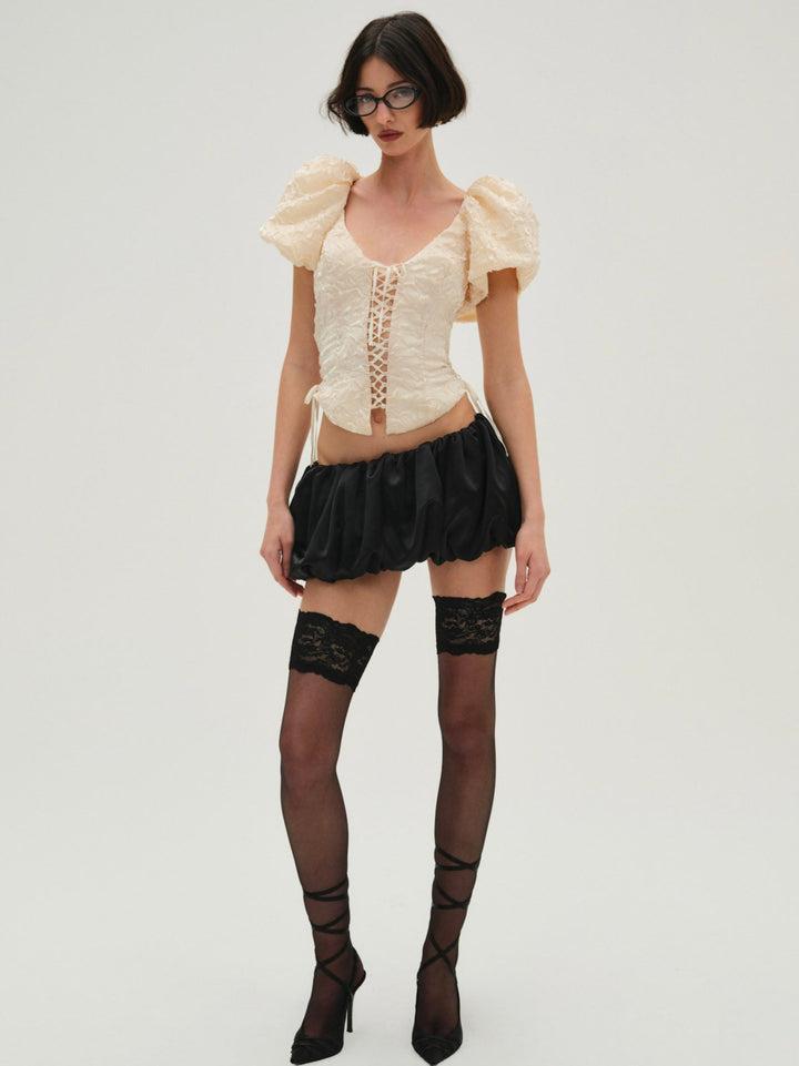 Frosted Organza Top — Ivory Product Image