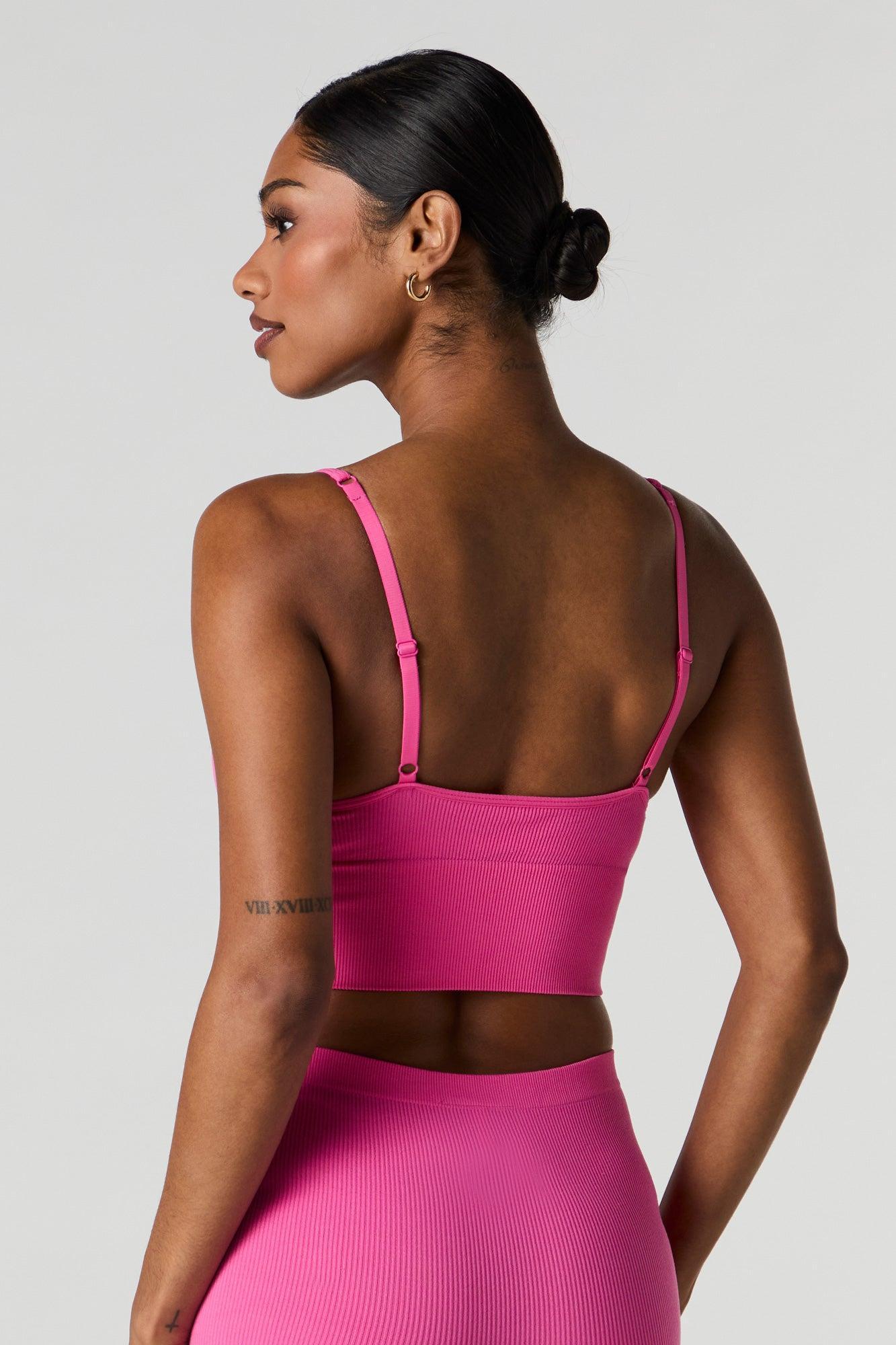 Seamless Ribbed Padded Bralette Female Product Image