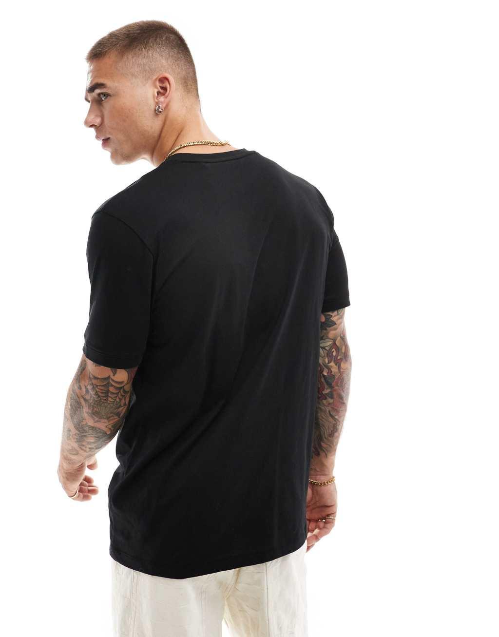 Hugo Diragolino box logo t-shirt in black Product Image