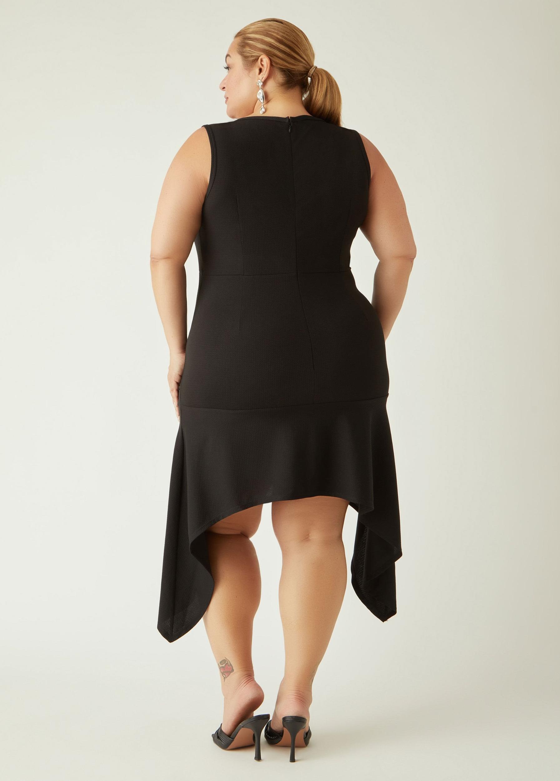 Asymmetric Flounced Sheath Dress Female Product Image
