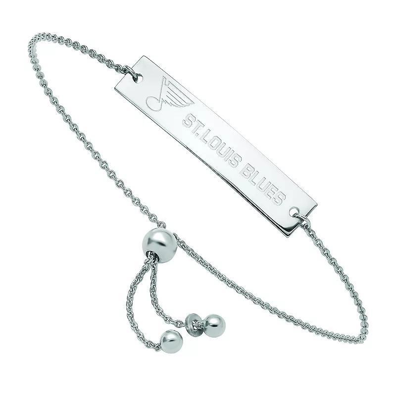 LogoArt Sterling Silver New Jersey Devils Adjustable Bracelet, Womens Product Image