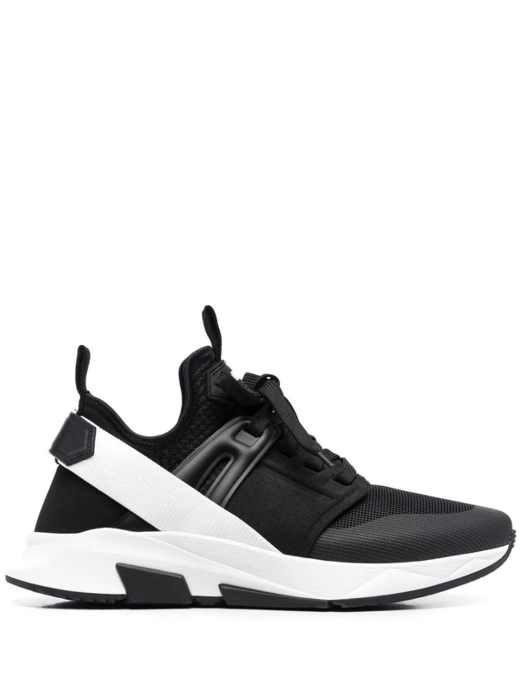 TOM FORD Neoprene And Suede Jago Sneakers In Black Product Image