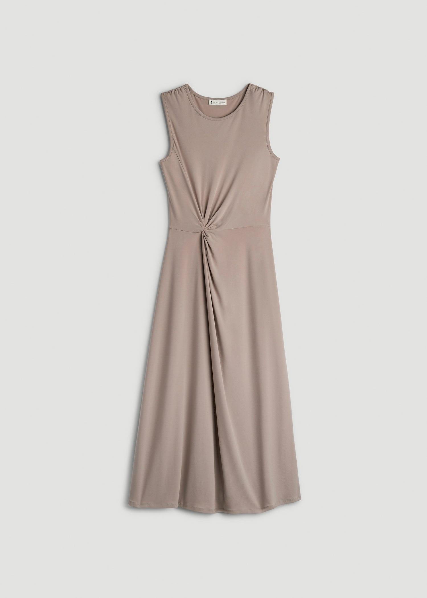 Sleeveless Knot Front Dress for Tall Women in Atmosphere Product Image