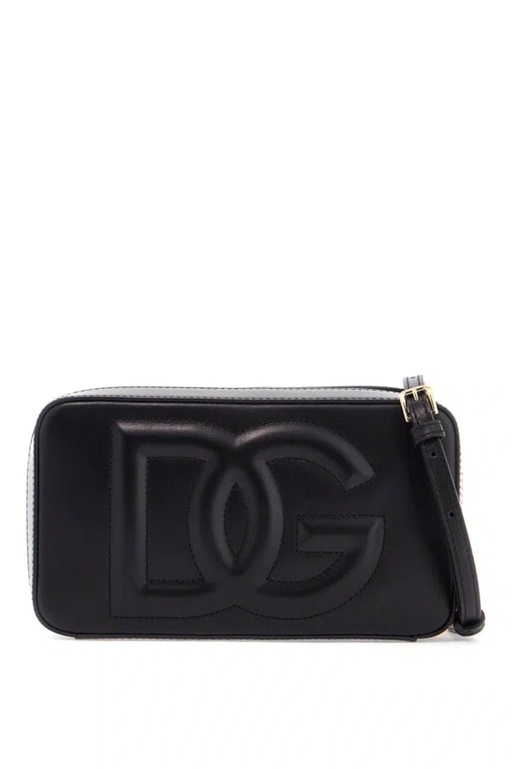 DOLCE & GABBANA Leather Shoulder Bag In Black Product Image