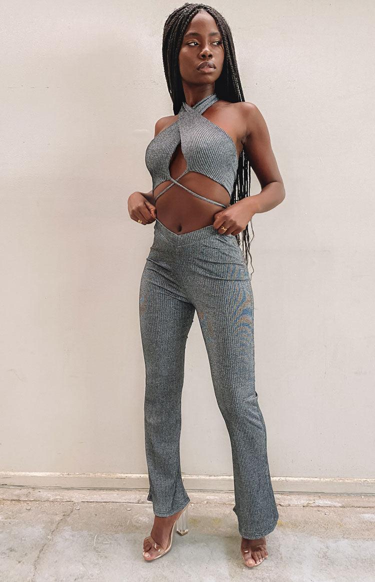 Cher Rib Pants Black Product Image