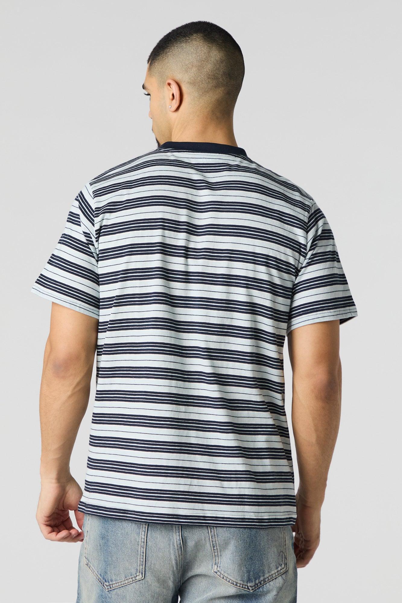 Multi-Striped Crewneck T-Shirt Male Product Image