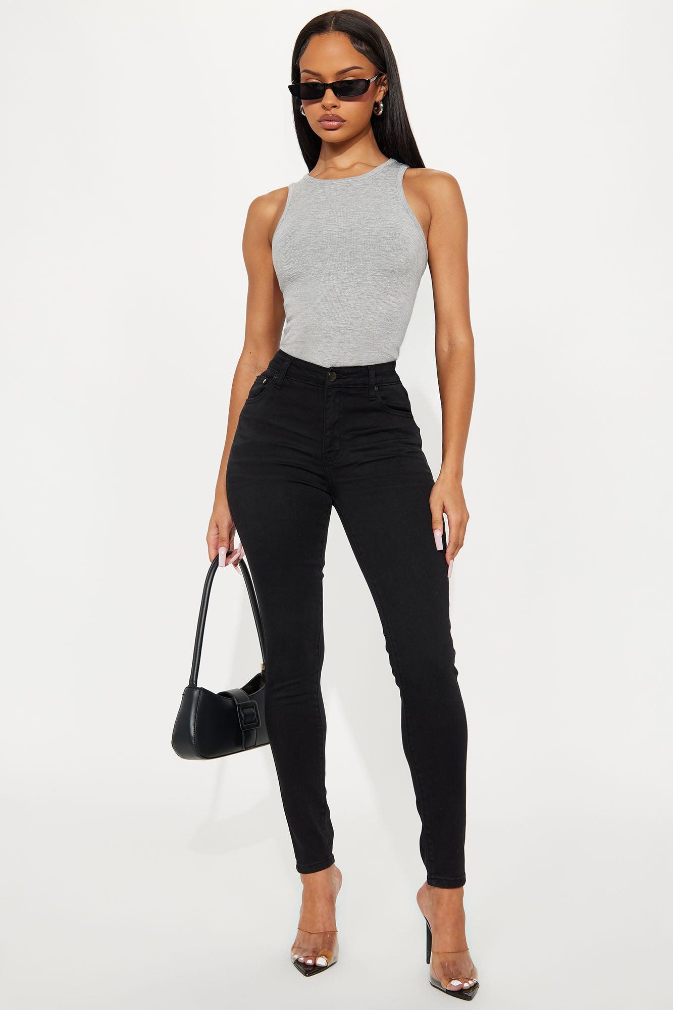 Classic Premium Mid Rise Skinny Jeans - Black Product Image