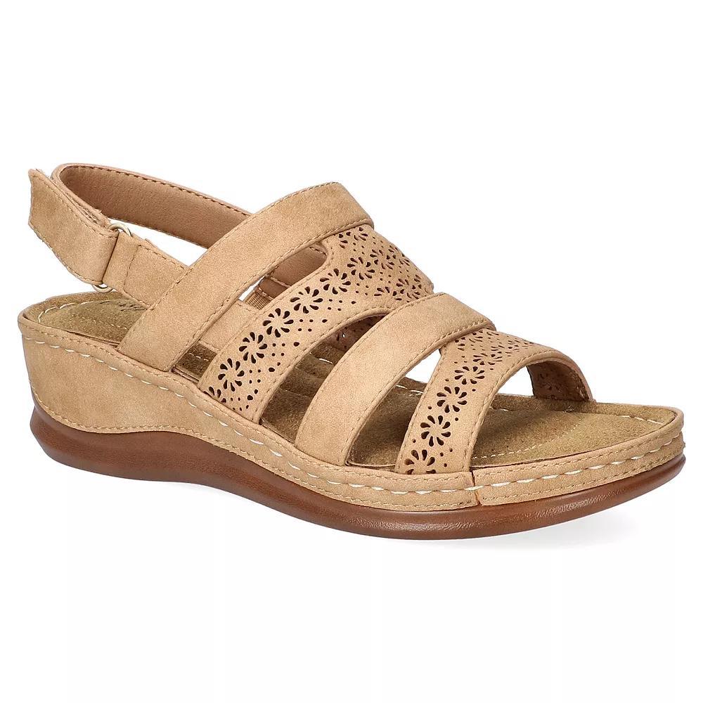 Easy Street Alexi Slingback Women's Wedge Sandals, Size: 6.5, Natural Product Image