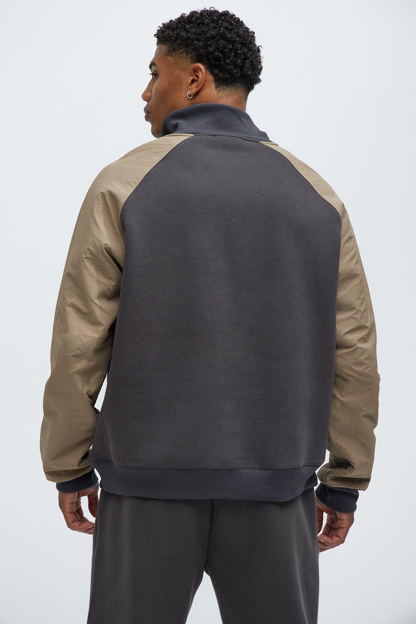 Smokey Quarter Zip Sweatshirt - Brown Product Image