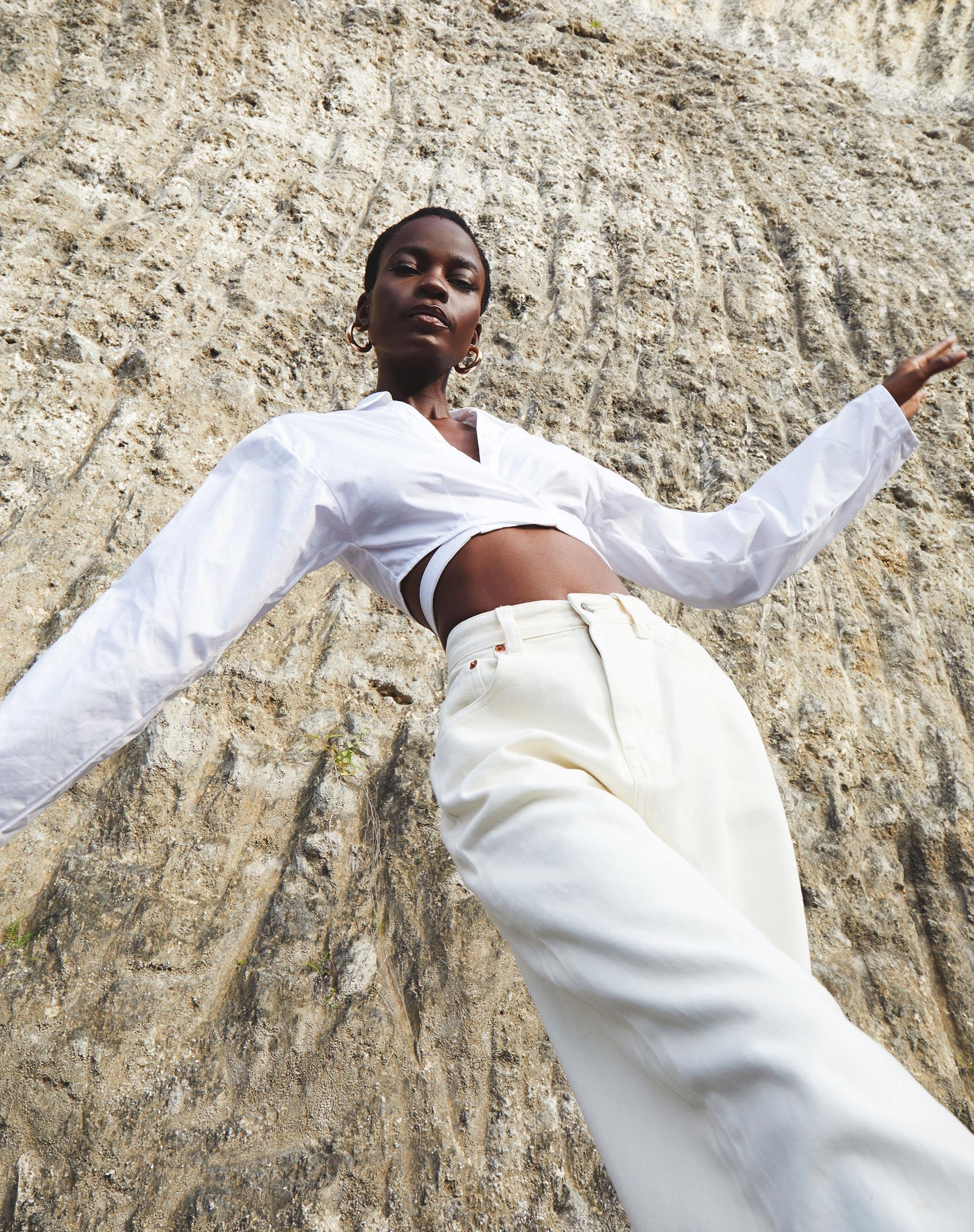 Elyse Crop Top in White Product Image