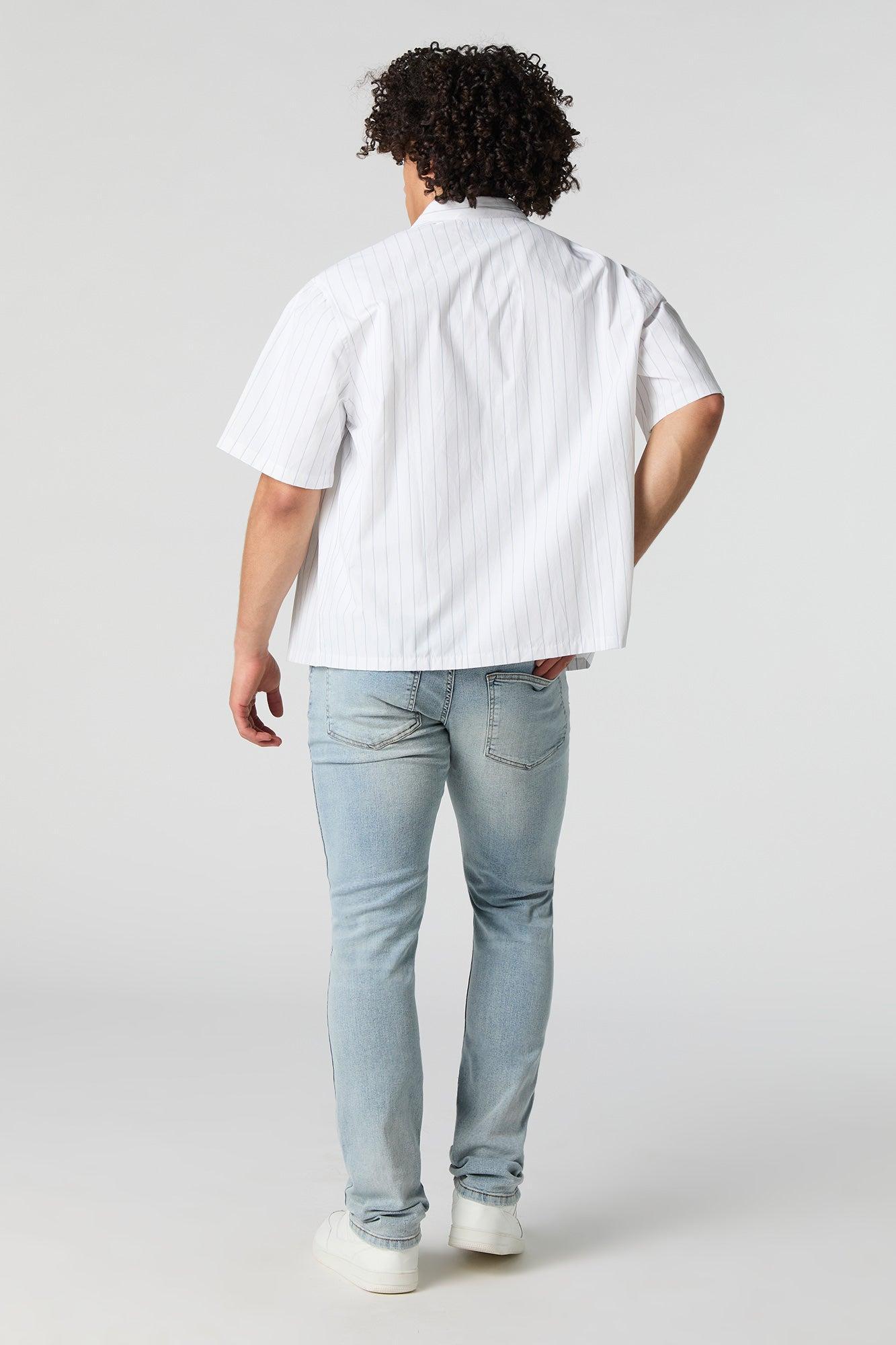 Light Wash Lightly Distressed Skinny Jean Male Product Image
