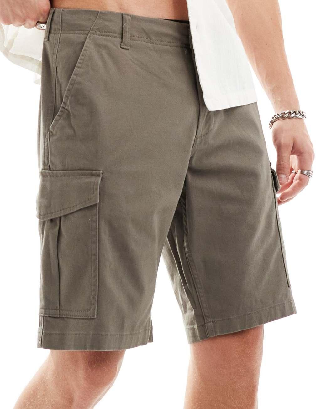 Jack & Jones cargo shorts in brown Product Image