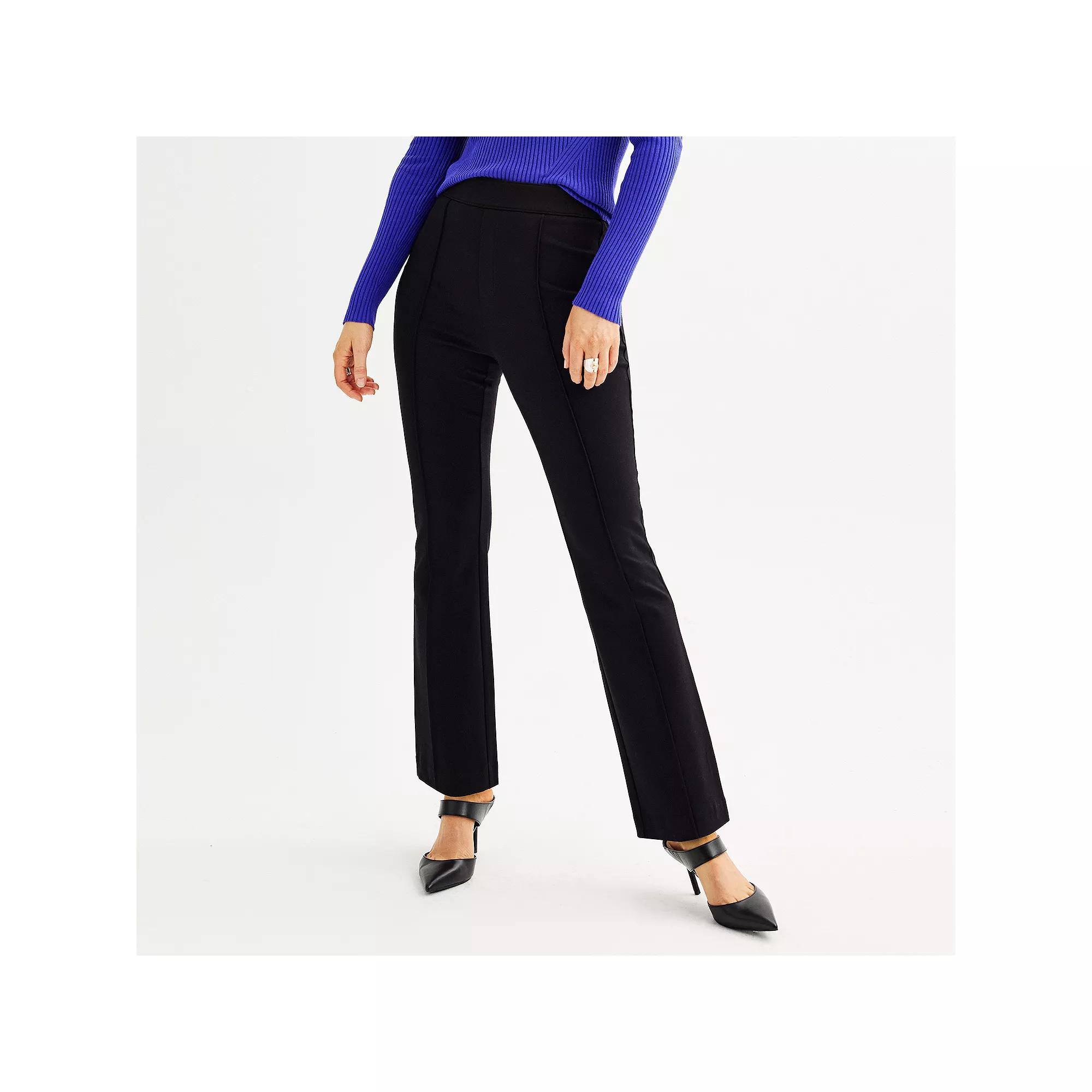 Women's Nine West Pintuck Bootcut Ponte Pants, Size: Small, Captain Product Image