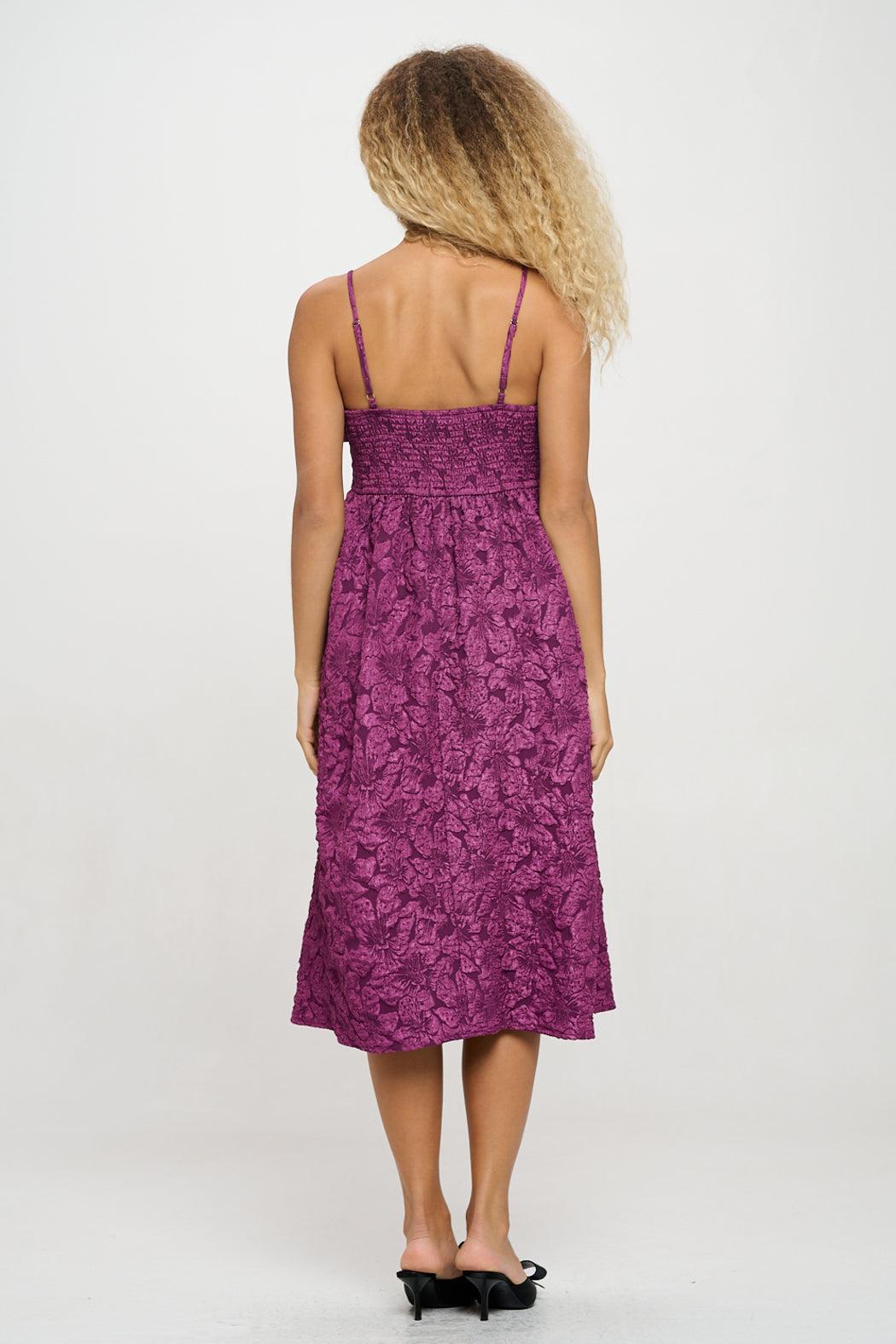 Violet Jacquard Bow Dress Product Image